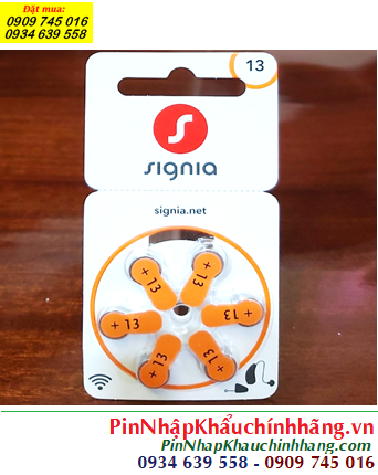 Signia PR48/13, Pin máy trợ thính Signia PR48, Pin số 13 _Pin máy điếc Signia PR48/13 chính hãng /Vỉ 6viên